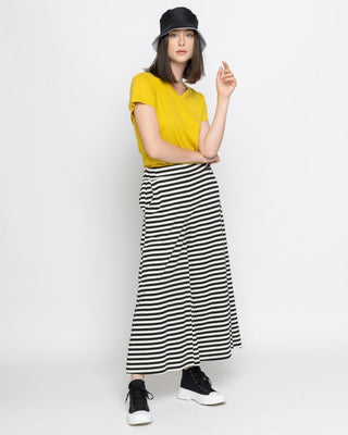 Striped Elastic Palazzo Pant - Baci Fashion